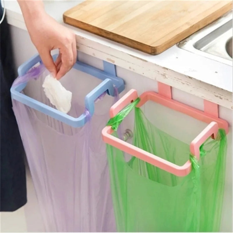 1 Pcs Hanging Trash Bag Rack Garbage Bag Rack Rubbish Bag Storage Rack Holder Portable Cabinet Trash Kitchen Gadgets