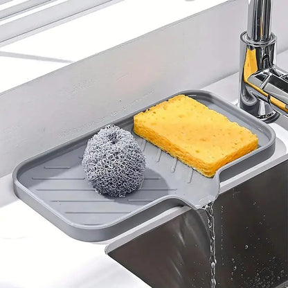 Kitchenware Sponge Holder Convenient No Standing Water Dish Sponge Soap Drain Storage Tray Silicone Sink Pad Kitchen Bathroom