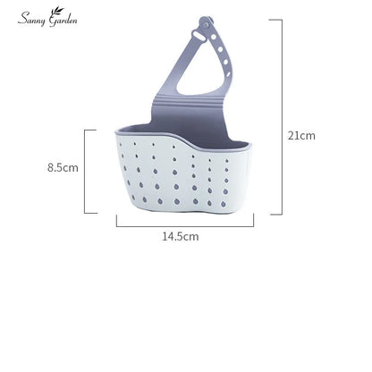 1Pcs Kitchen Accessories Utensils Organizer Adjustable Snap Sink Soap Sponge Holder Kitchen Hanging Drain Basket Kitchen Gadgets