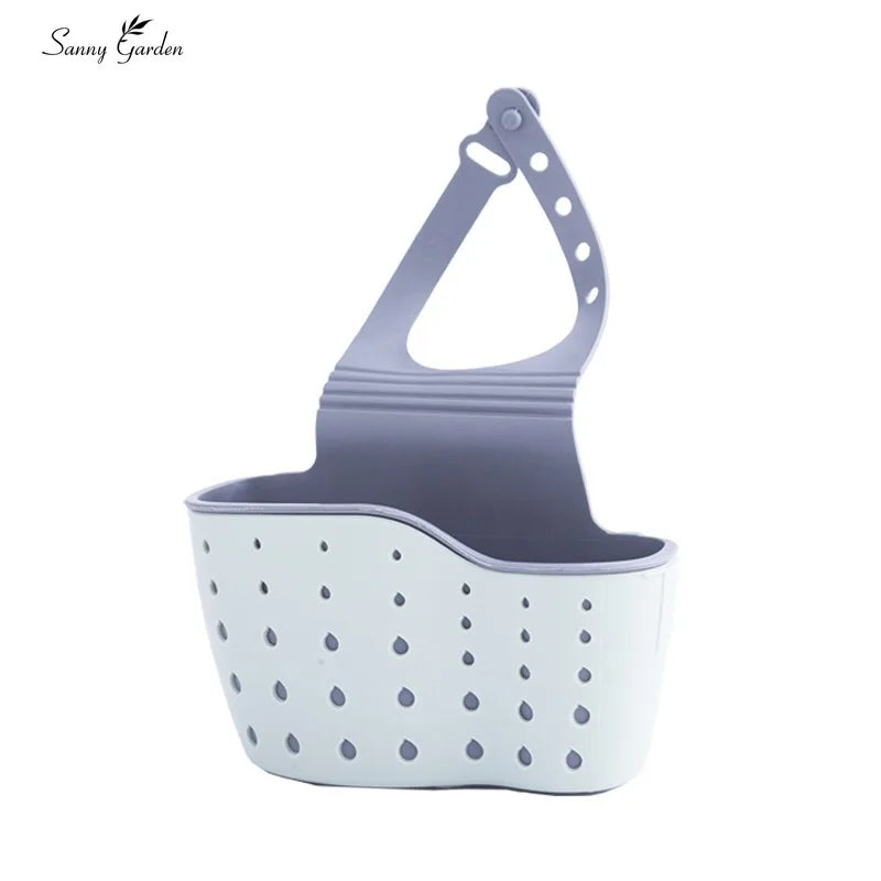 1Pcs Kitchen Accessories Utensils Organizer Adjustable Snap Sink Soap Sponge Holder Kitchen Hanging Drain Basket Kitchen Gadgets