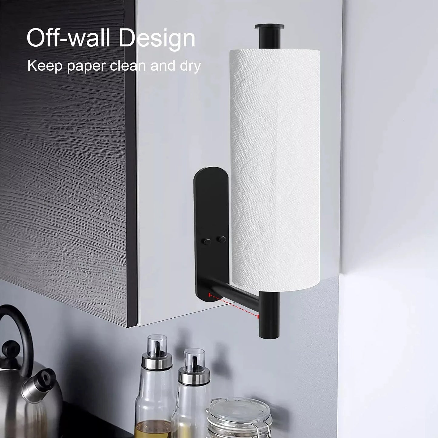 1/2PCS Kitchen Paper Towel Holder Toilet Paper Holder Adhesive Tissue Rack Napkin Dispenser Cabinet Storage Bathroom Accessories