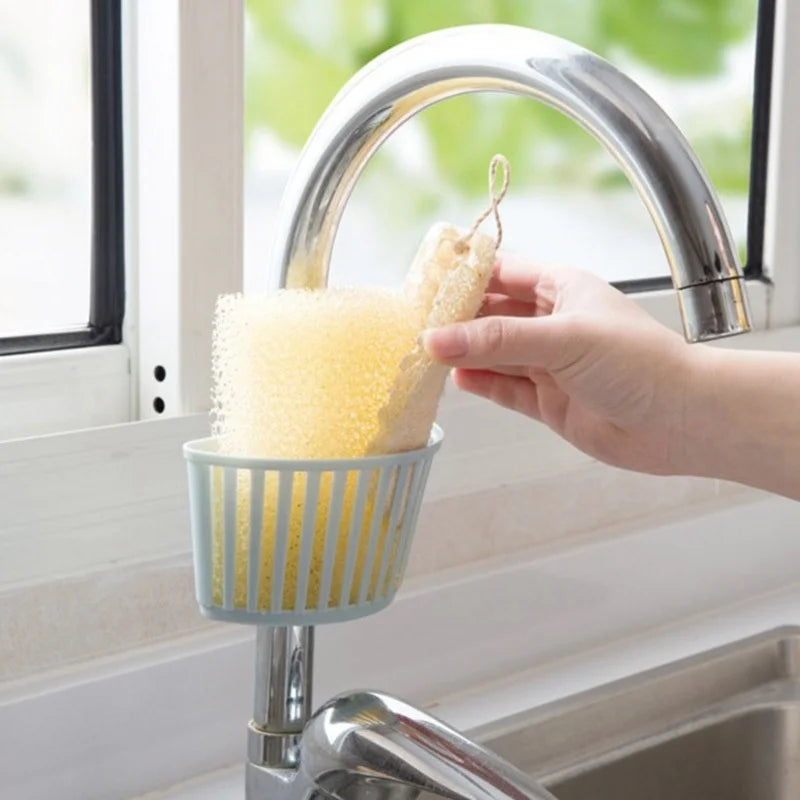 Drain Rack Sink Plastic Hanging Basket Racks Shelf Spout Holder Sponge Storage Kitchen Supplies Faucet Rack