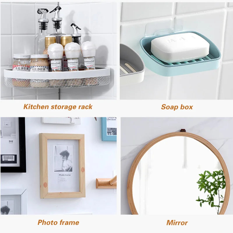 1/10set Socket Router Holder Punch-free Multi-functional Holder Wall Mounted Router Rack Support Paste Hook Photo Frame Sticker